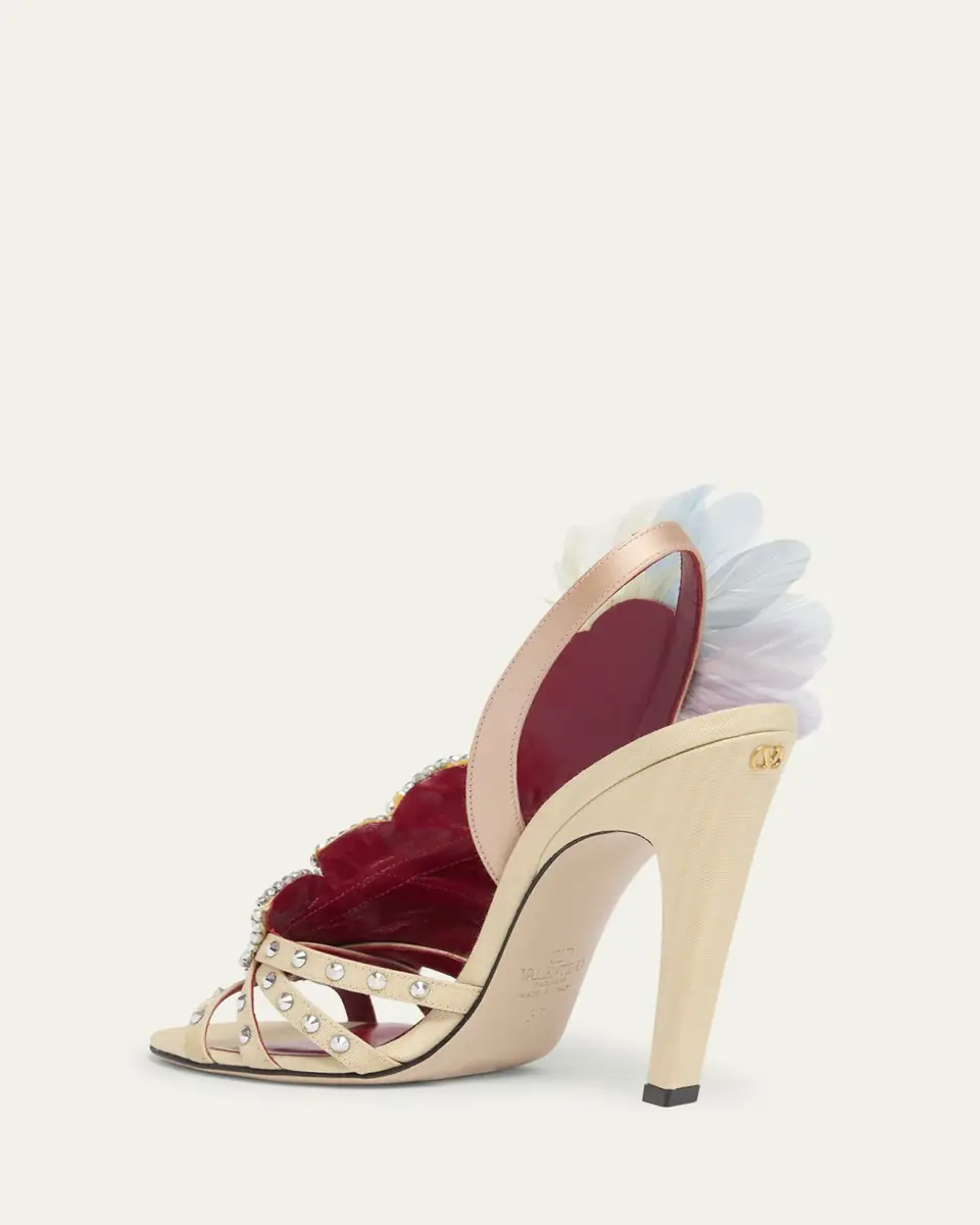 Valentino Garavani Dans Le Foyer Embellished Slingback Sandals | Thumbnail 8