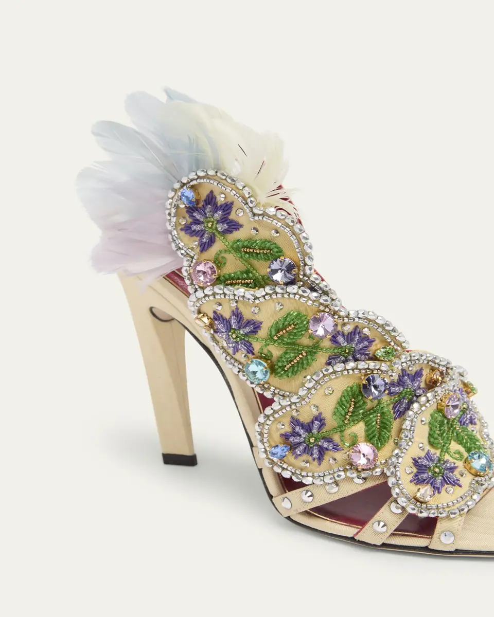 Valentino Garavani Dans Le Foyer Embellished Slingback Sandals | Thumbnail 9