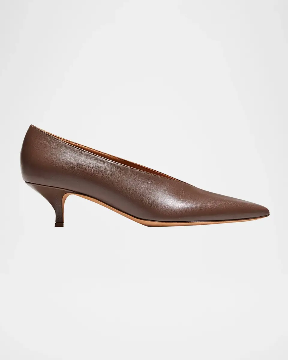 Emme Parsons Veneto Leather Kitten-Heel Pumps | Thumbnail 2