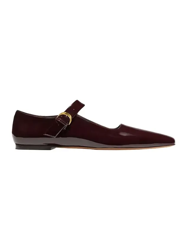 Tramonto Croc-Embossed Leather Ballerina Flats