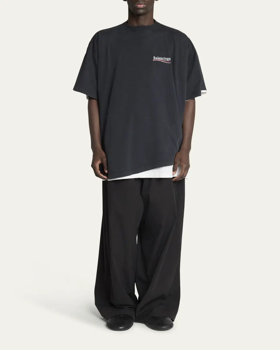 Balenciaga Men's Double-Layer T-Shirt | Thumbnail 2 Balenciaga Men's Double-Layer T-Shirt | Thumbnail 2