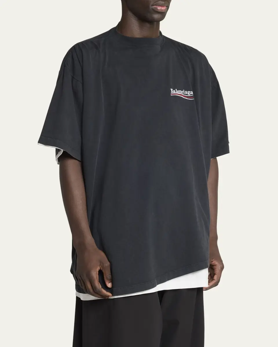 Balenciaga Men's Double-Layer T-Shirt | Thumbnail 4 Balenciaga Men's Double-Layer T-Shirt | Thumbnail 4