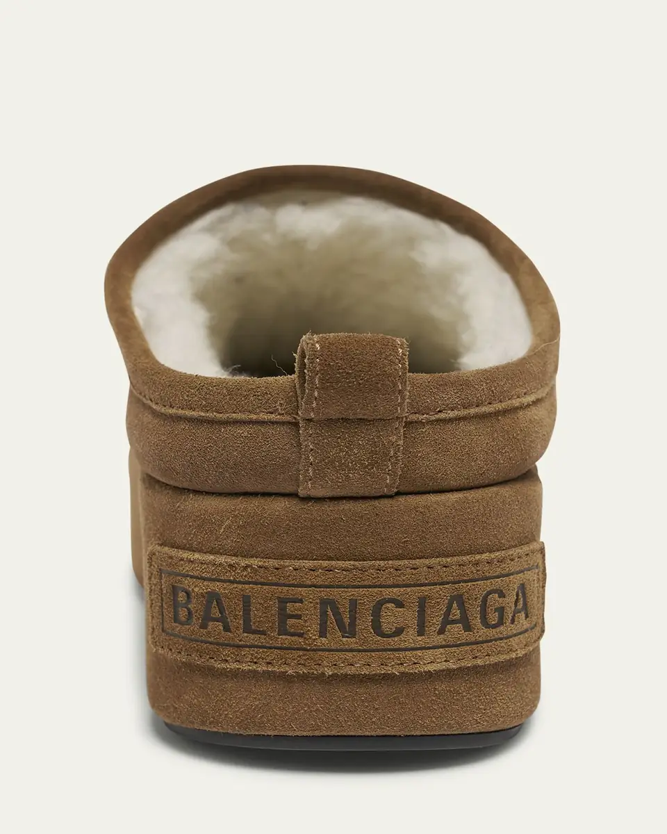 Balenciaga Alaska Suede Faux Shearling Mules | Thumbnail 4 Balenciaga Alaska Suede Faux Shearling Mules | Thumbnail 4