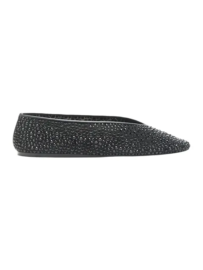 Le Monde Béryl Luna Crystal Mesh Ballerina Flats