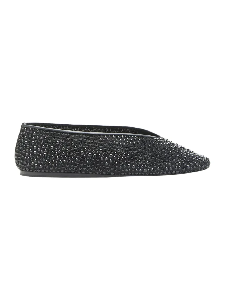 Le Monde Béryl Luna Crystal Mesh Ballerina Flats