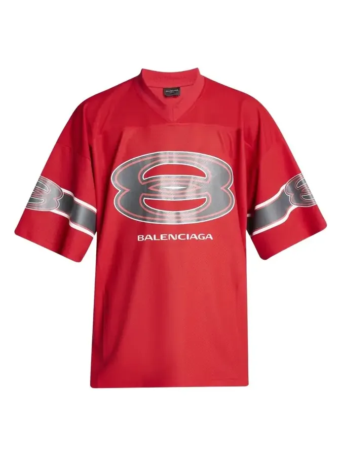 Balenciaga Men's Unity Sports Icon Mesh Jersey T-Shirt