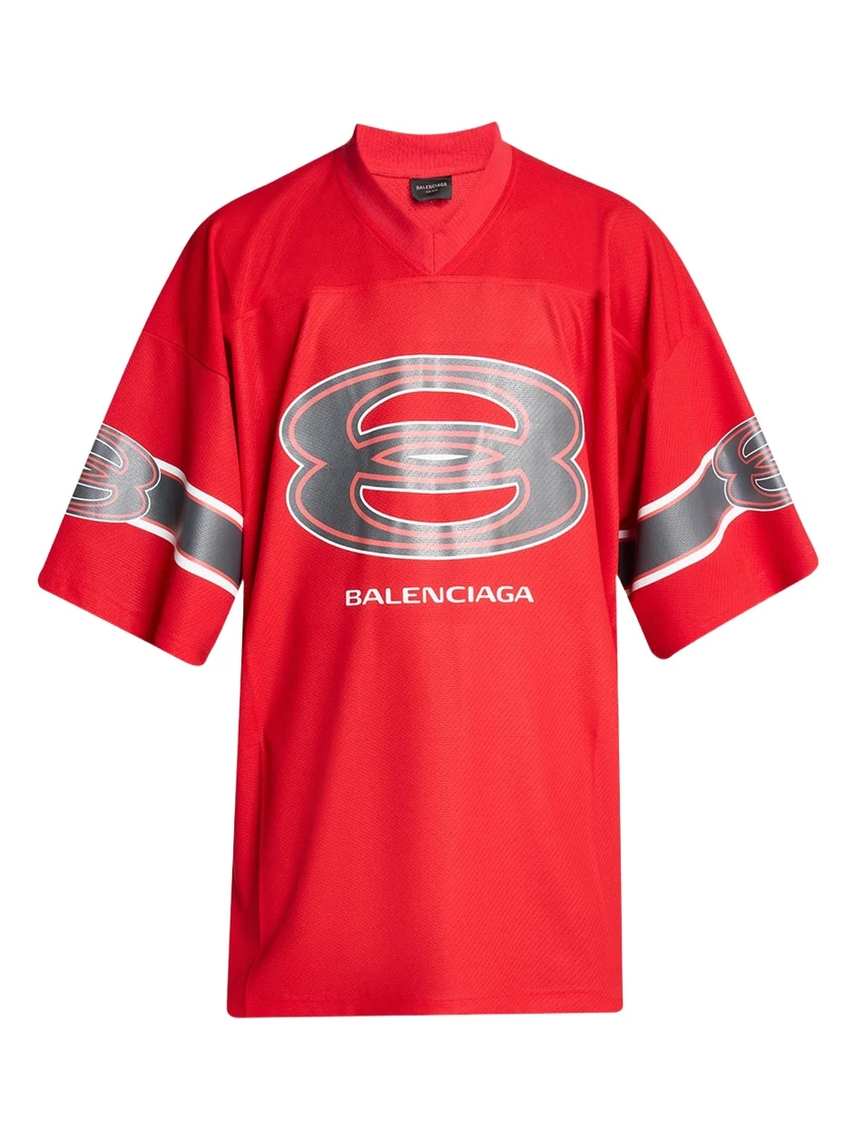 Balenciaga Men's Unity Sports Icon Mesh Jersey T-Shirt
