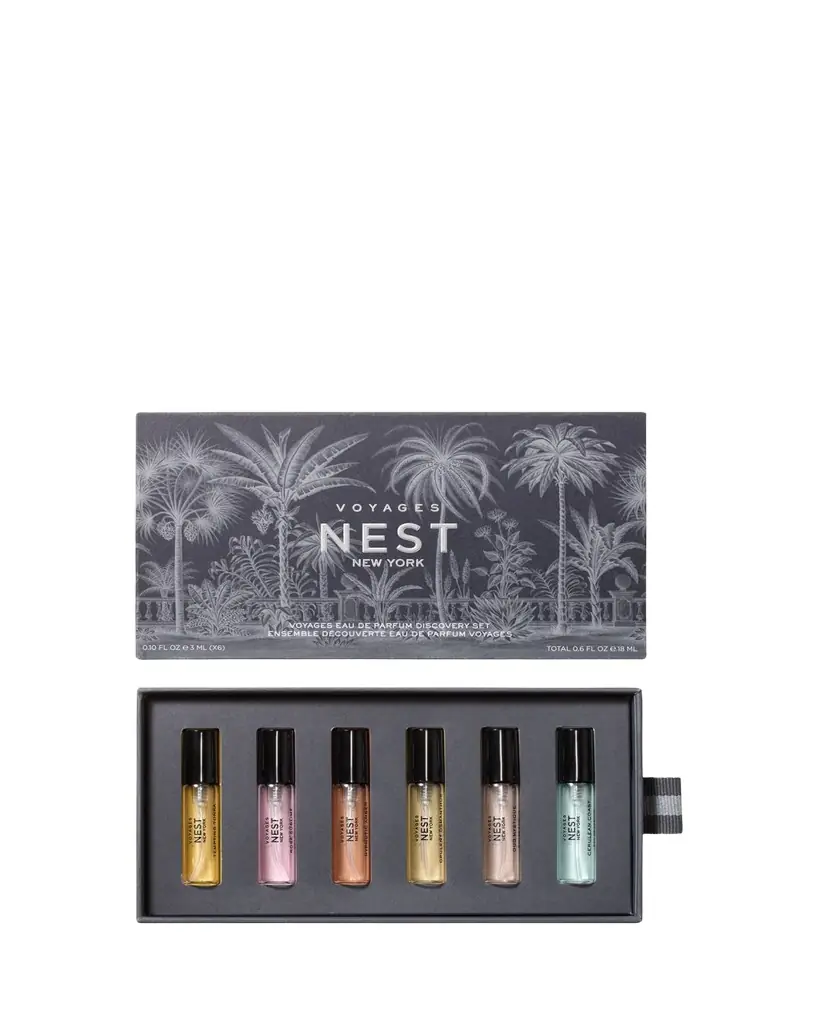 NEST New York VOYAGES Eau de Parfum Discovery Set, 6 x 3mL | Image 1 NEST New York VOYAGES Eau de Parfum Discovery Set, 6 x 3mL | Image 1