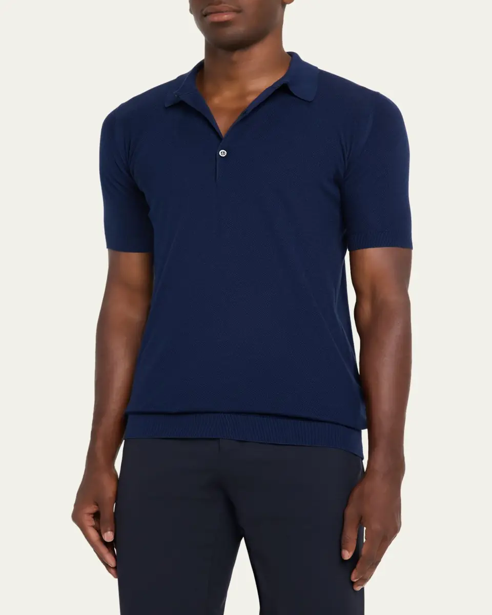 John Smedley Men's Roth Cotton Polo Shirt | Thumbnail 13 John Smedley Men's Roth Cotton Polo Shirt | Thumbnail 13