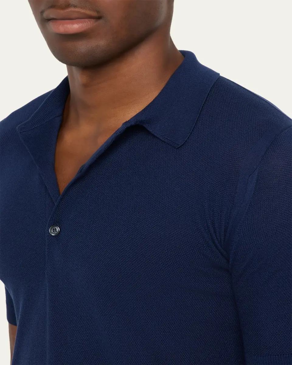 John Smedley Men's Roth Cotton Polo Shirt | Thumbnail 14 John Smedley Men's Roth Cotton Polo Shirt | Thumbnail 14