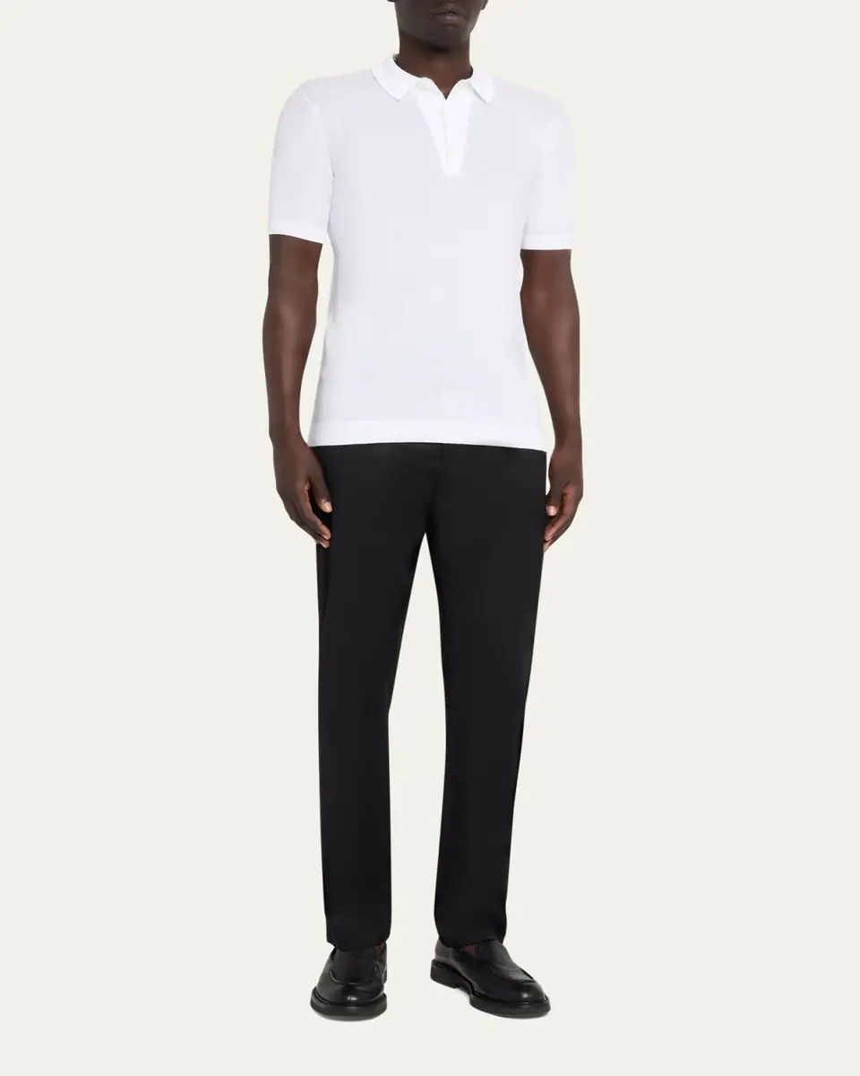 John Smedley Men's Roth Cotton Polo Shirt | Thumbnail 5 John Smedley Men's Roth Cotton Polo Shirt | Thumbnail 5