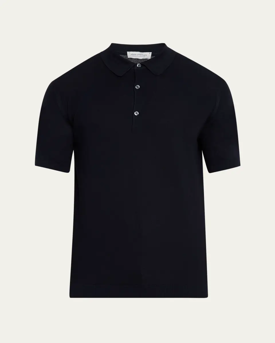 John Smedley Men's Roth Cotton Polo Shirt | Thumbnail 6 John Smedley Men's Roth Cotton Polo Shirt | Thumbnail 6