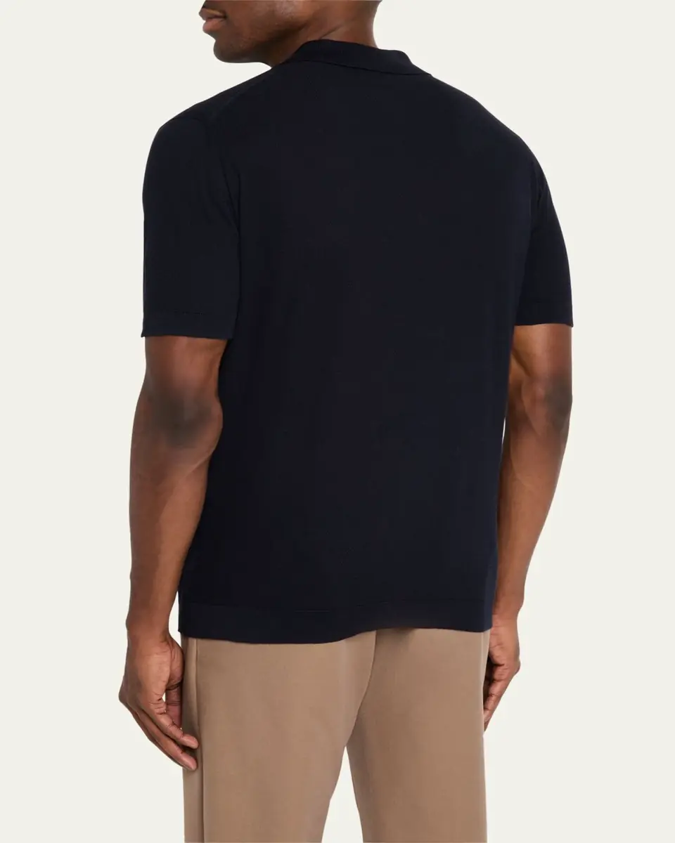 John Smedley Men's Roth Cotton Polo Shirt | Thumbnail 8 John Smedley Men's Roth Cotton Polo Shirt | Thumbnail 8