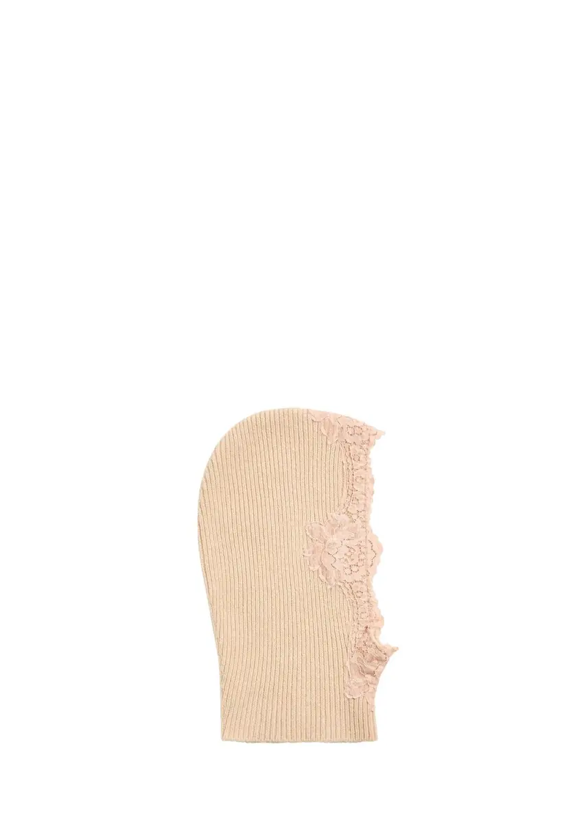 Valentino Garavani VLogo Signature Cashmere & Lace Hood | Thumbnail 4 Valentino Garavani VLogo Signature Cashmere & Lace Hood | Thumbnail 4