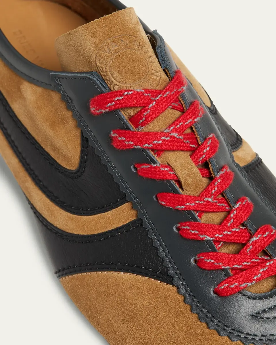 Dries Van Noten Men's Suede and Leather Low-Top Sneakers | Thumbnail 3