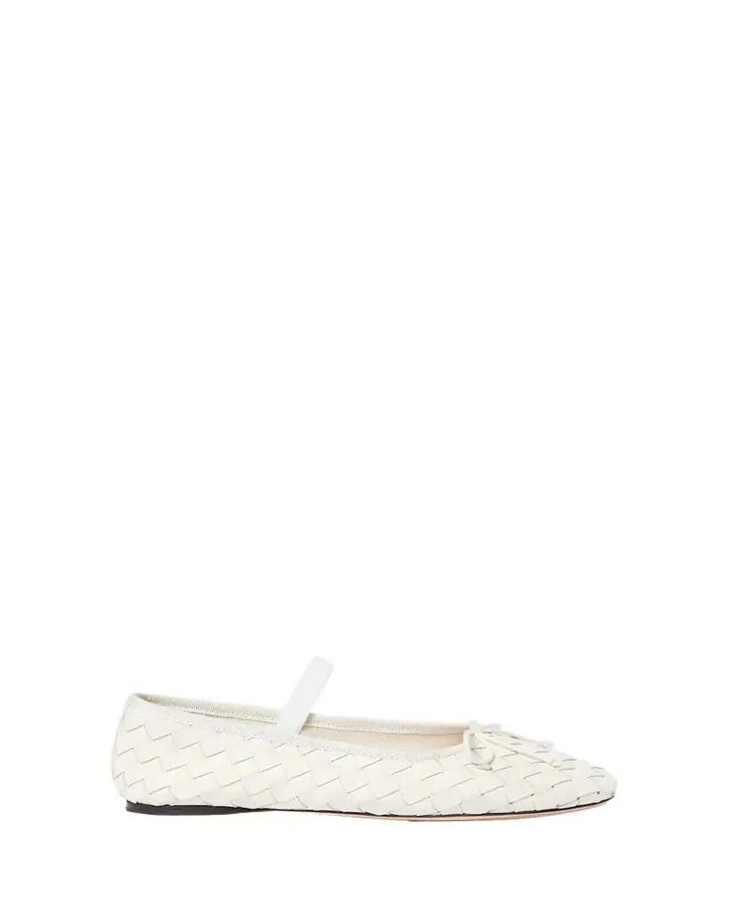 Loeffler Randall Leonie Woven Lambskin Leather Ballerina Flats