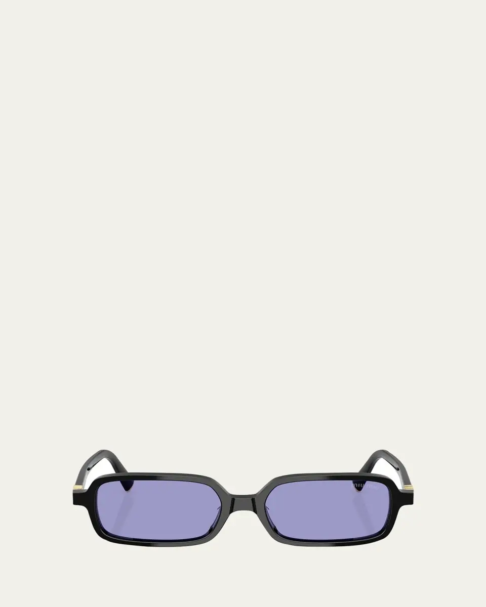 Miu Miu MU 11ZSF Acetate Rectangular Sunglasses | Thumbnail 4 Miu Miu MU 11ZSF Acetate Rectangular Sunglasses | Thumbnail 4