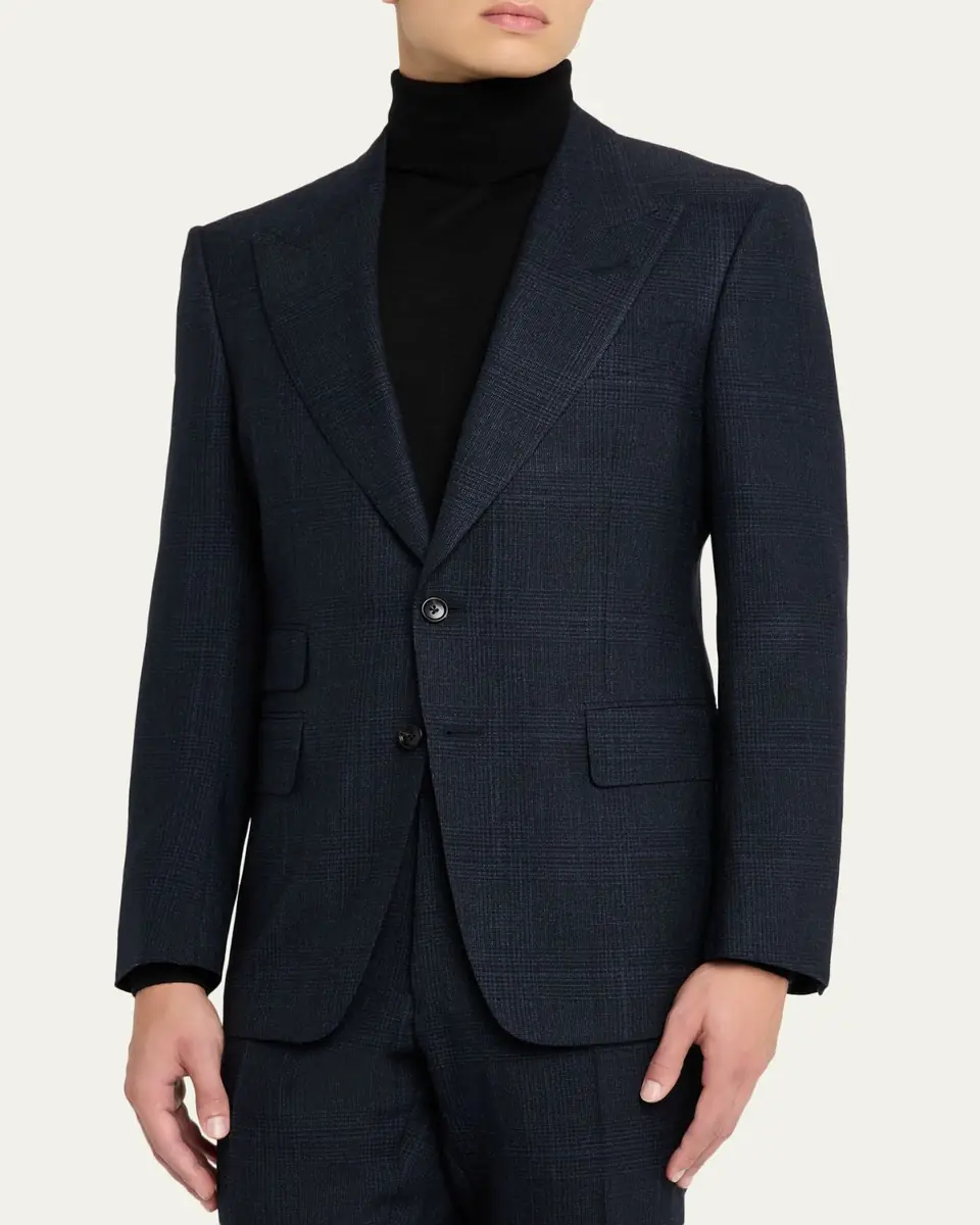Tom Ford Men's Check Single-Breasted Suit | Thumbnail 4 Tom Ford Men's Check Single-Breasted Suit | Thumbnail 4