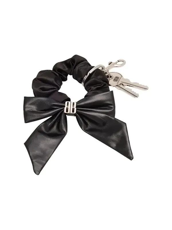 Bow-Embellished Scrunchie Keyring Bow-Embellished Scrunchie Keyring