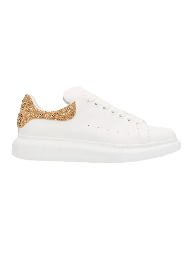 Alexander McQueen Snakeskin-Print Leather Oversized Low-Top Sneakers