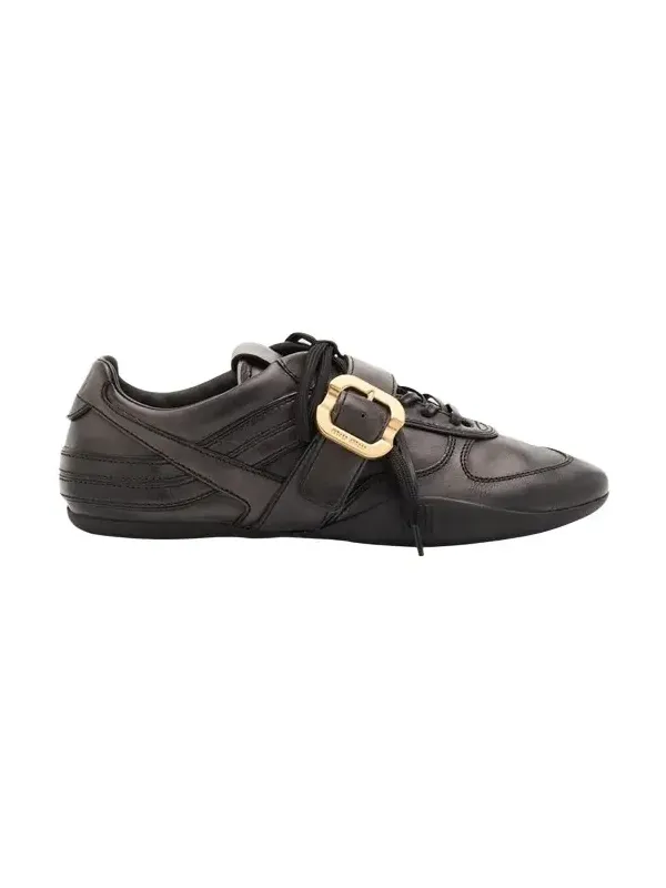 Allacciate Leather Buckle Low-Top Sneakers