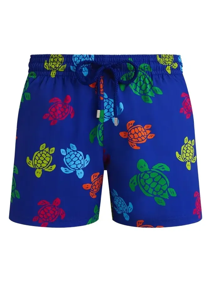 Vilebrequin Men Stretch Multicolor Turtle Swim Trunks