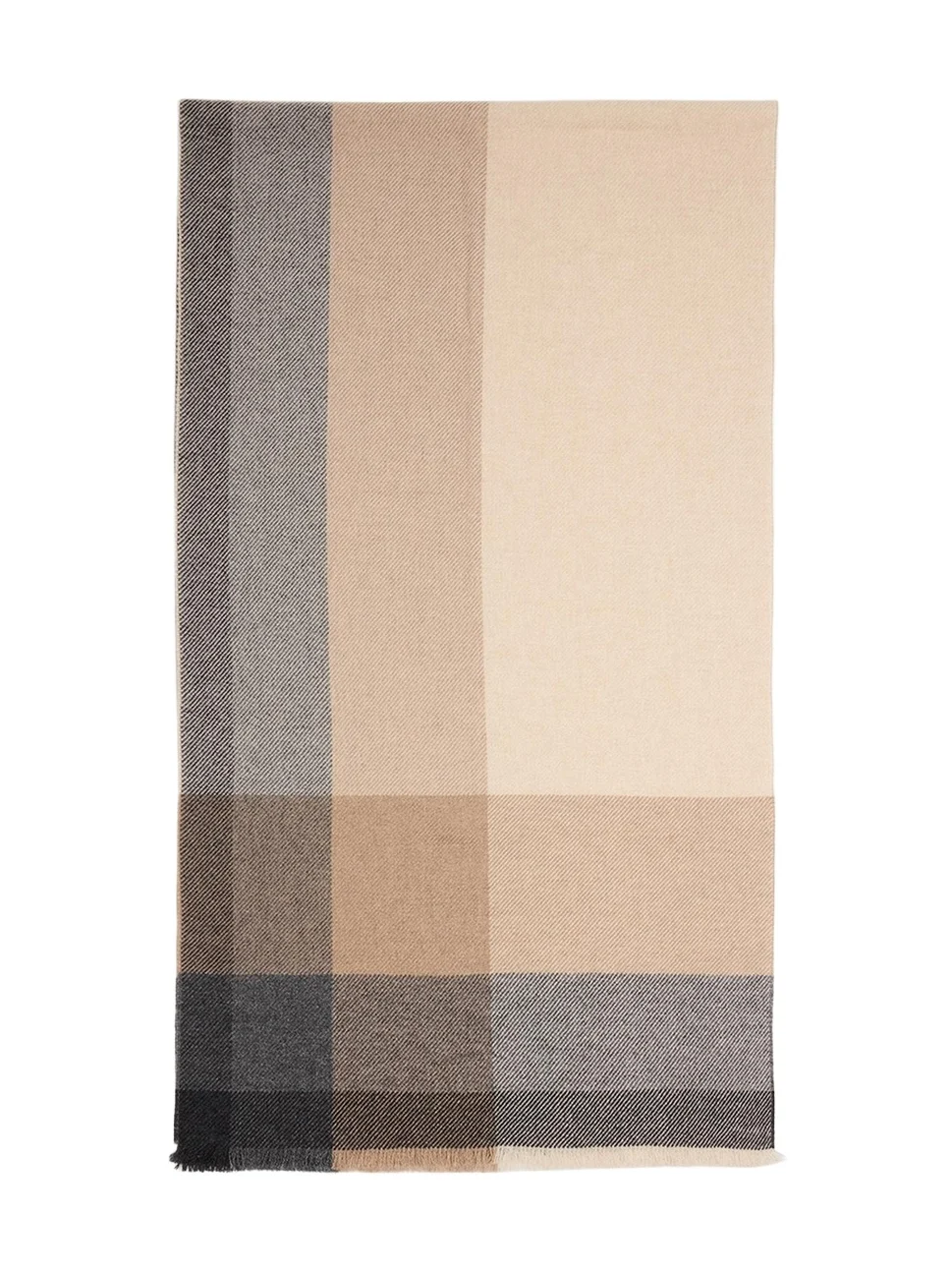 Men's Uneven Plaid Wool-Cashmere Scarf