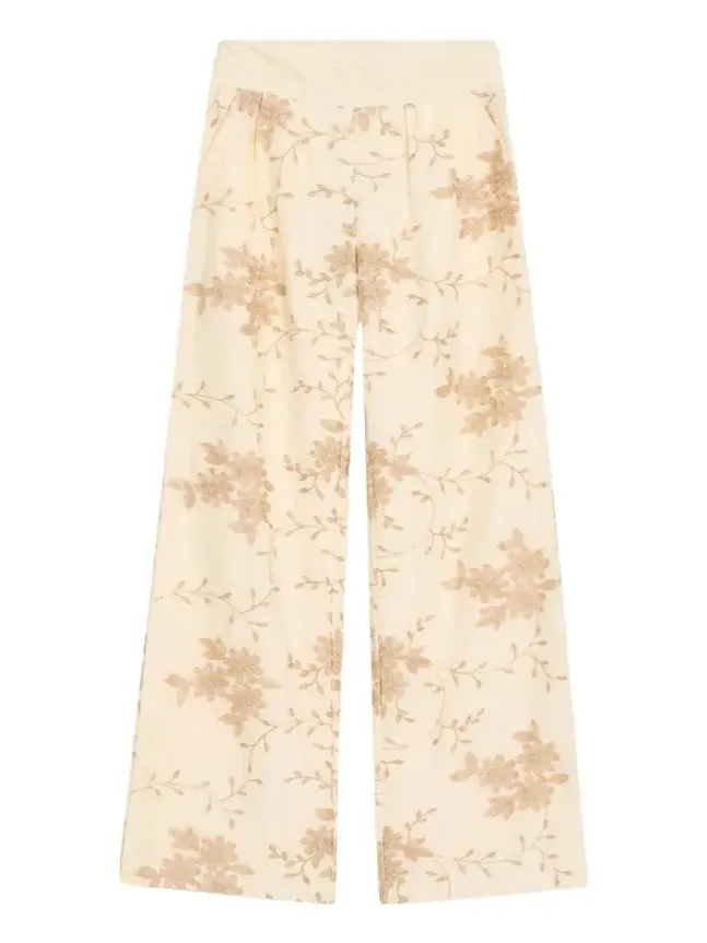 Heidi Beaded Wide-Leg Pants