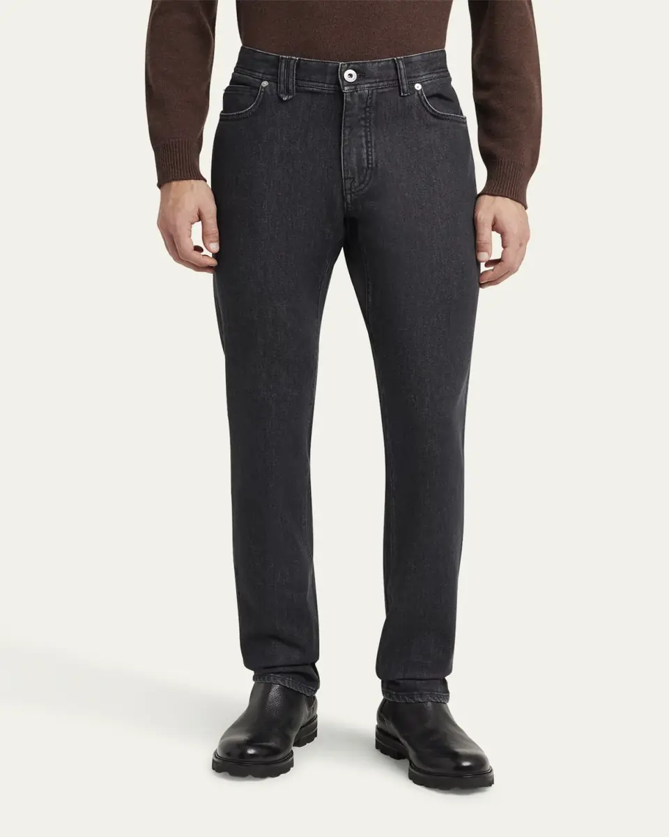 Brioni Men's Slim Denim Stretch Jeans | Thumbnail 4