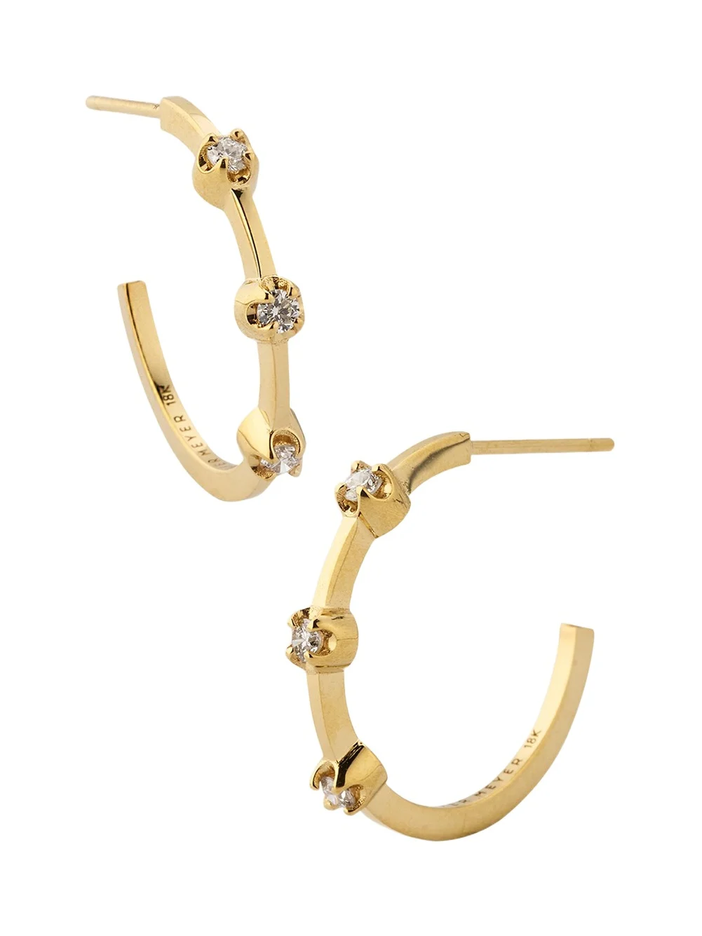 Small Diamond Hoop Earrings