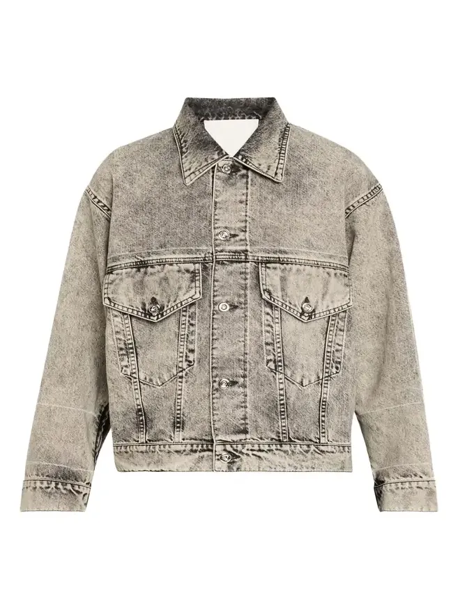 Ruche Washed Denim Jacket Ruche Washed Denim Jacket