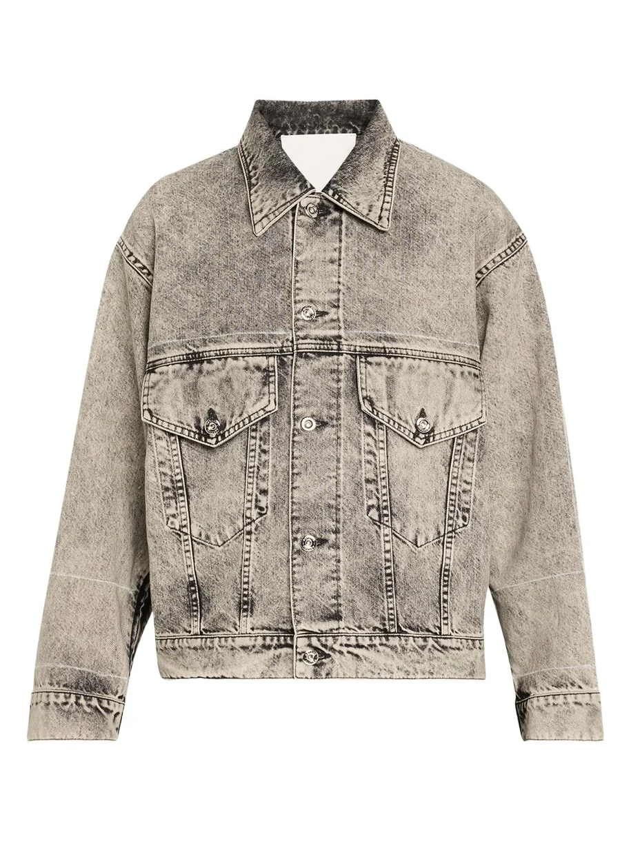 SETCHU Ruche Washed Denim Jacket