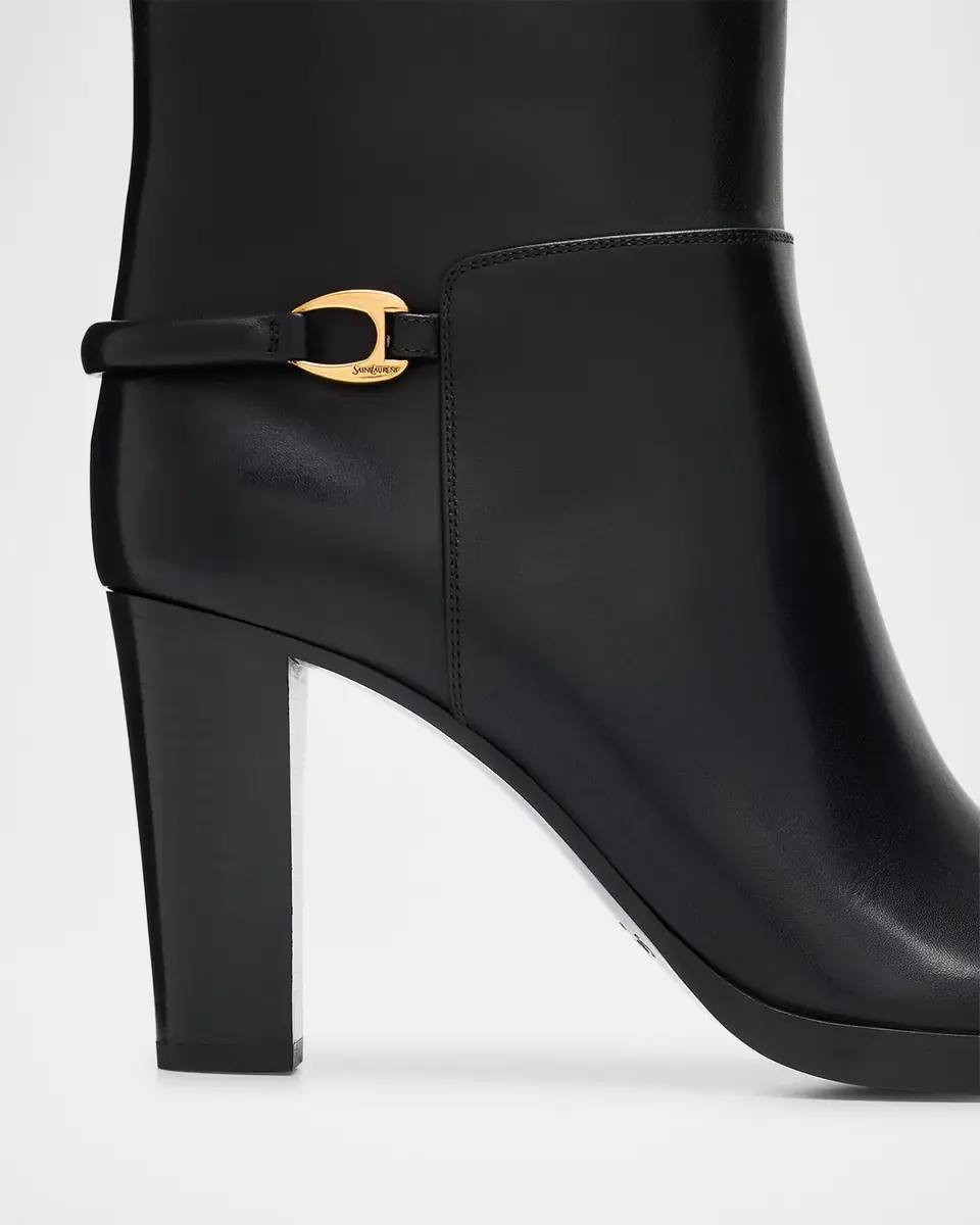 Saint Laurent Sulpice Smooth Leather Booties | Thumbnail 4 Saint Laurent Sulpice Smooth Leather Booties | Thumbnail 4