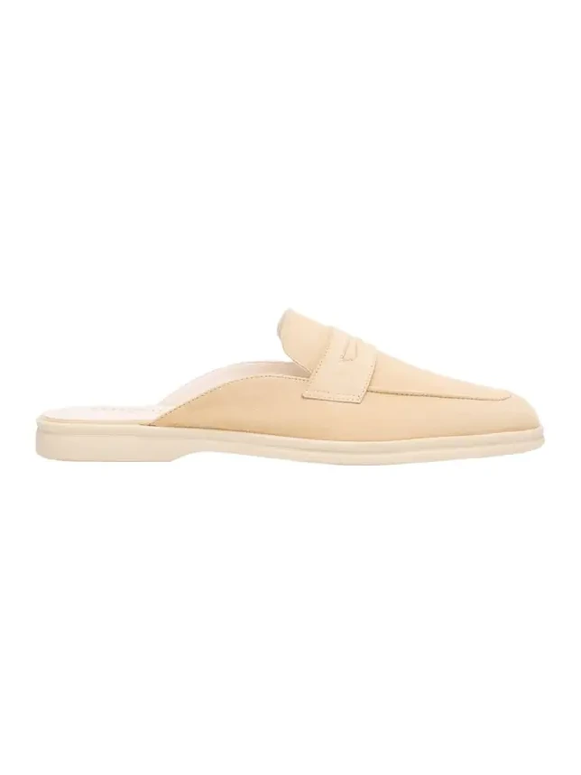 Riviera Suede Loafer Mules