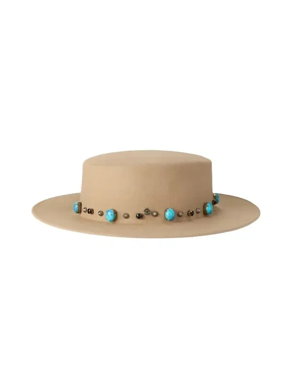 Kiki Stone & Studs Wool Felt Gaucho Hat Kiki Stone & Studs Wool Felt Gaucho Hat