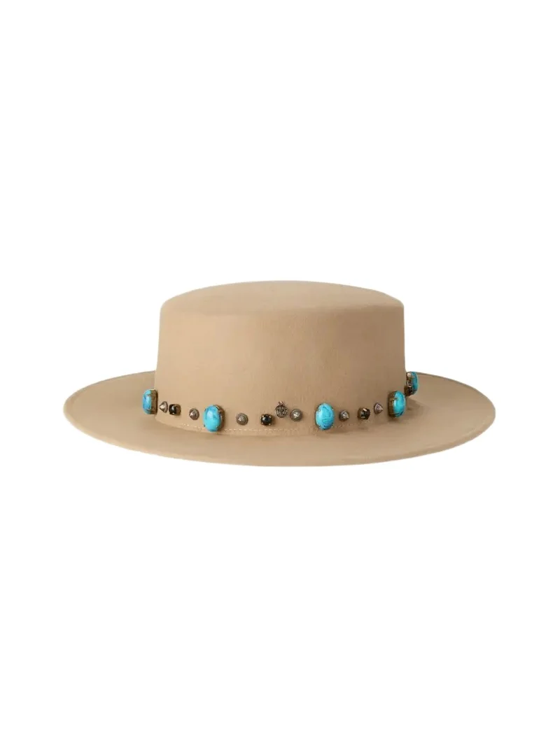 Kiki Stone & Studs Wool Felt Gaucho Hat Kiki Stone & Studs Wool Felt Gaucho Hat