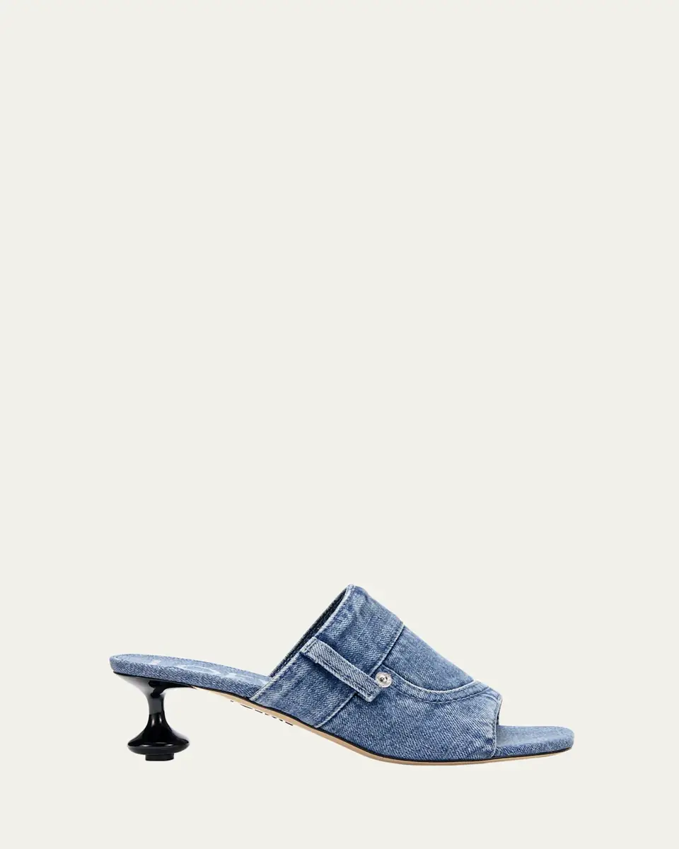 Loewe Toy Panta Denim Slide Sandals | Thumbnail 3 Loewe Toy Panta Denim Slide Sandals | Thumbnail 3