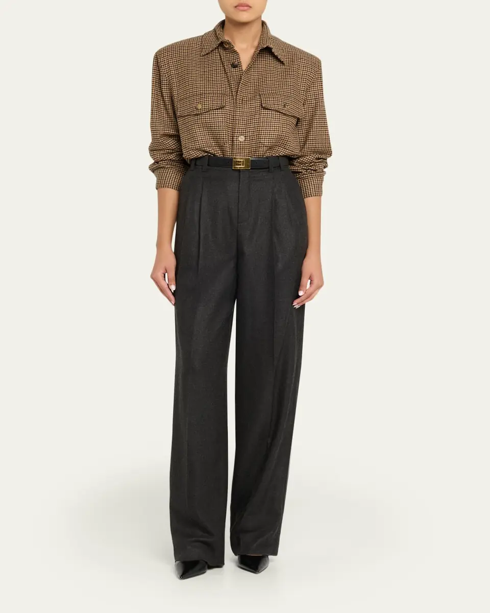 Saint Laurent Houndstooth Wool Shirt Jacket | Thumbnail 6 Saint Laurent Houndstooth Wool Shirt Jacket | Thumbnail 6