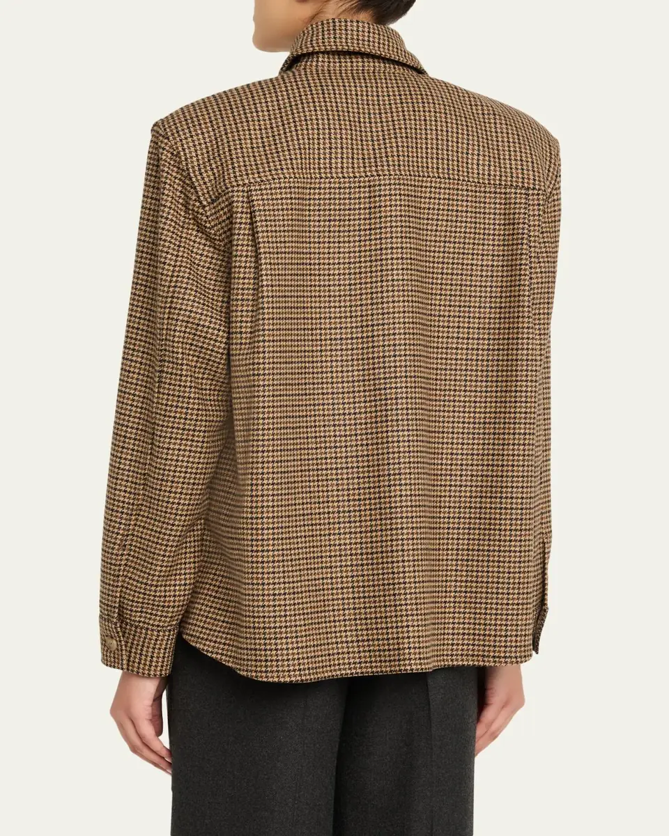Saint Laurent Houndstooth Wool Shirt Jacket | Thumbnail 7 Saint Laurent Houndstooth Wool Shirt Jacket | Thumbnail 7