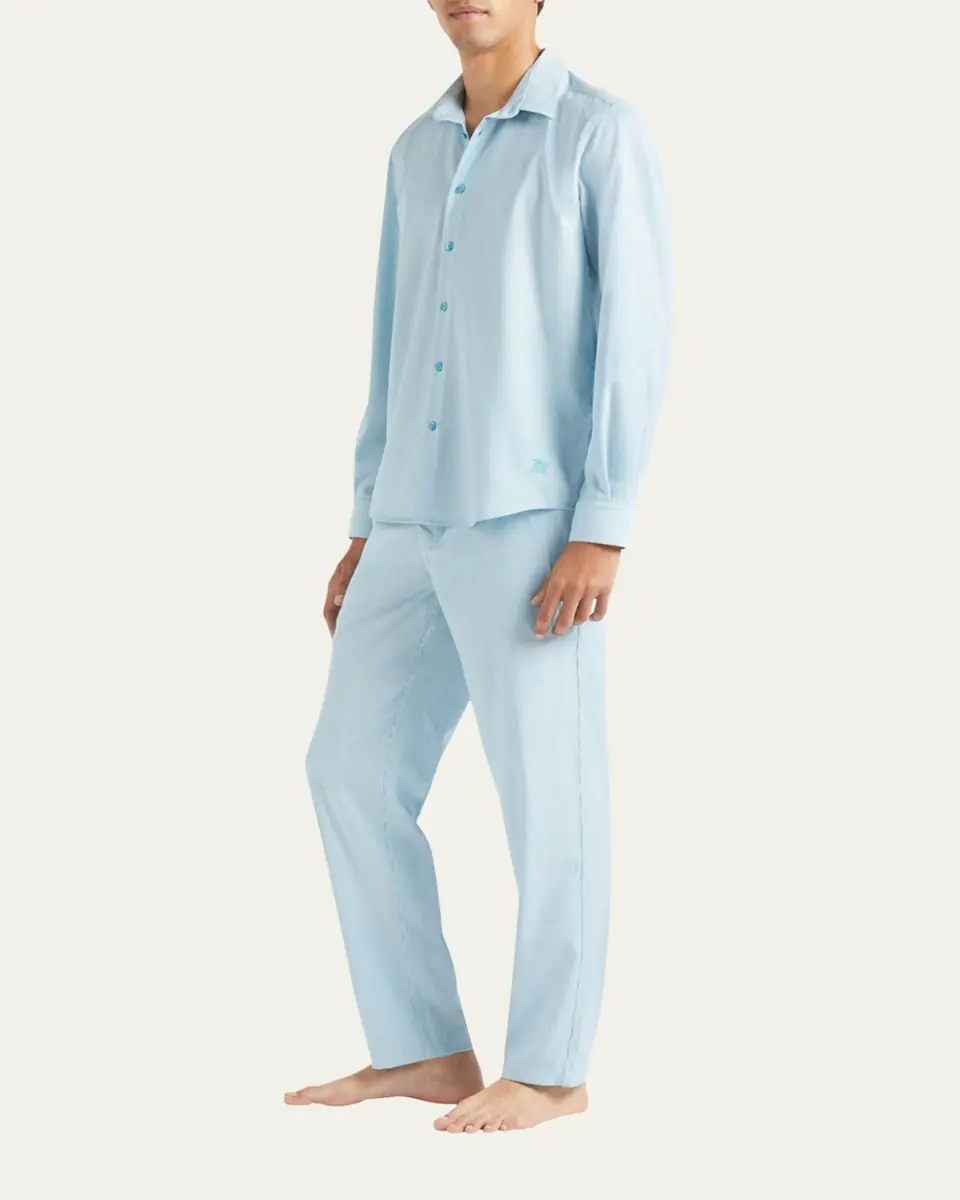 Vilebrequin Men's Wool Micro Rayures Sport Shirt | Thumbnail 2