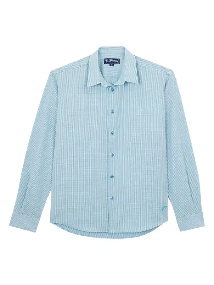 Men's Wool Micro Rayures Sport Shirt Men's Wool Micro Rayures Sport Shirt