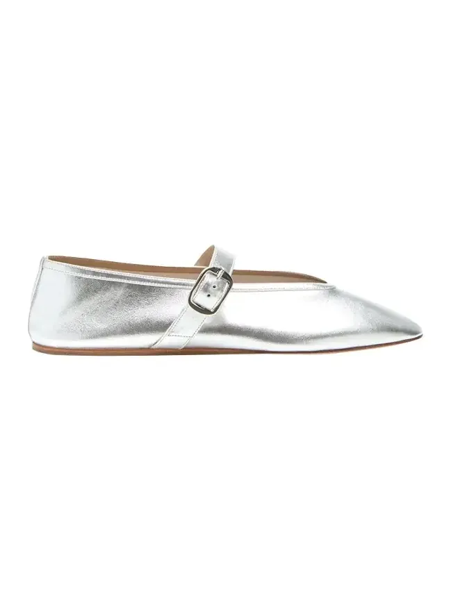 Le Monde Béryl Stella Metallic Leather Ballerina Flats