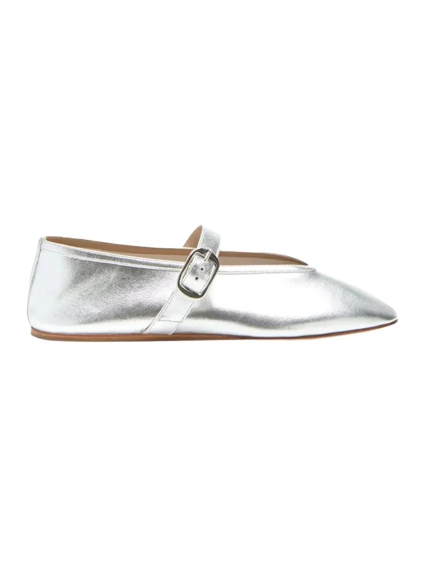 Le Monde Béryl Stella Metallic Leather Ballerina Flats