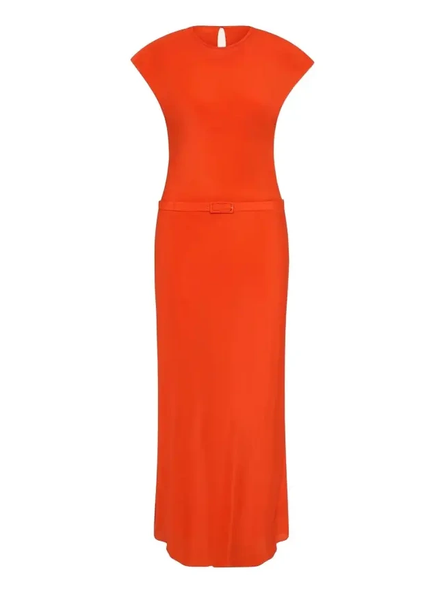 Fresca Belted Silk Dress Fresca Belted Silk Dress