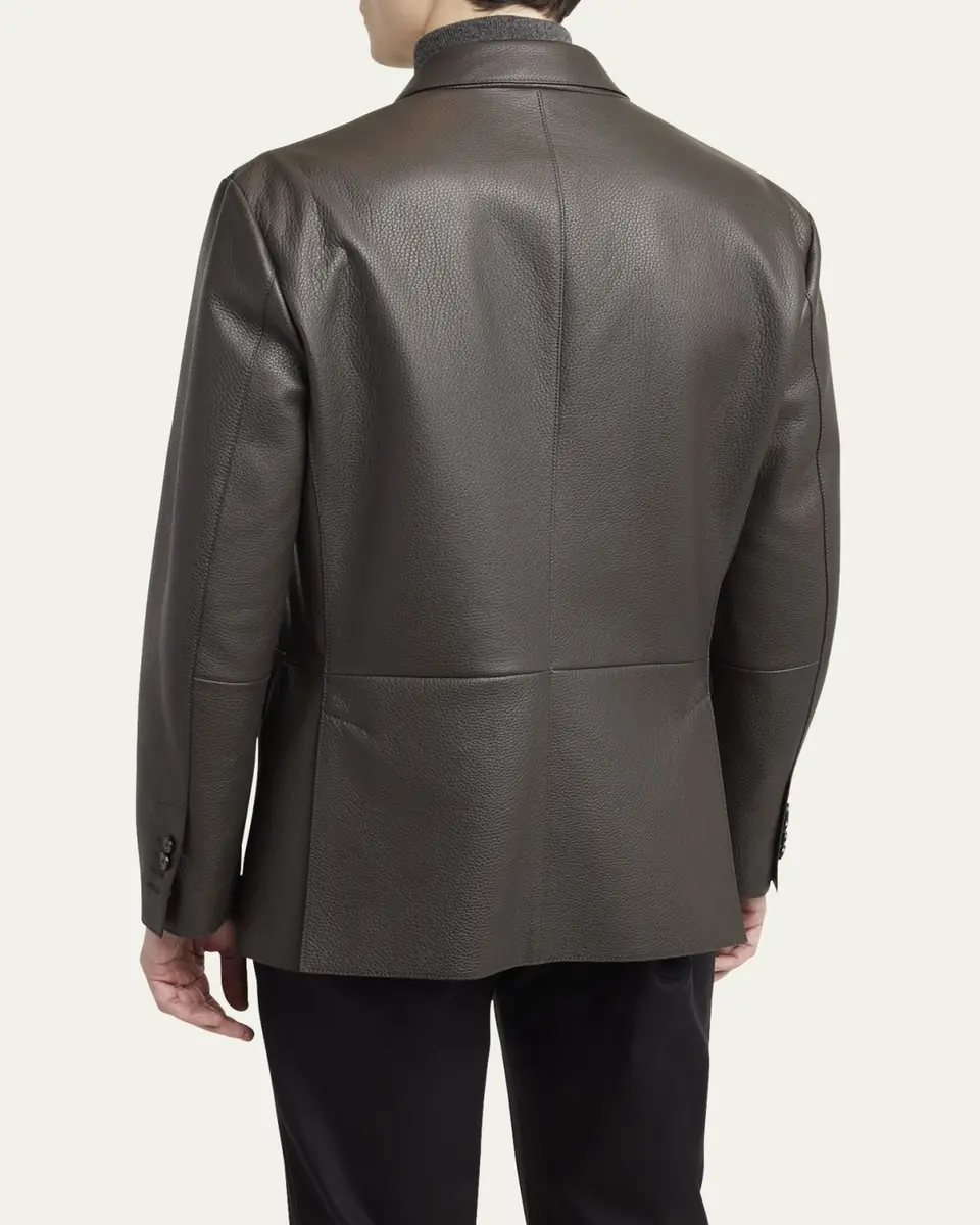 Brioni Men's Monti Deerskin Single-Breasted Blazer | Thumbnail 3