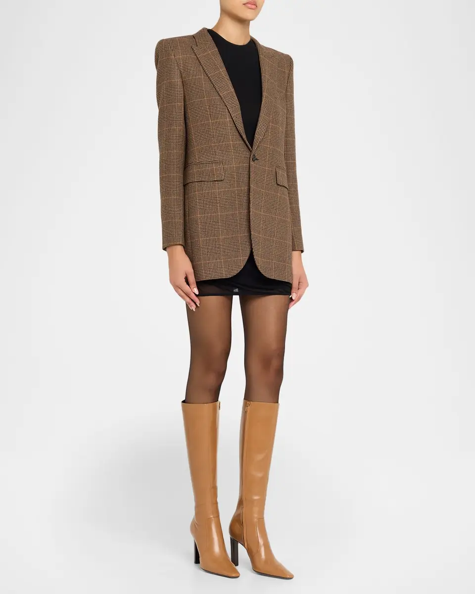 Saint Laurent Francoise Smooth Leather Knee-High Boots | Thumbnail 2