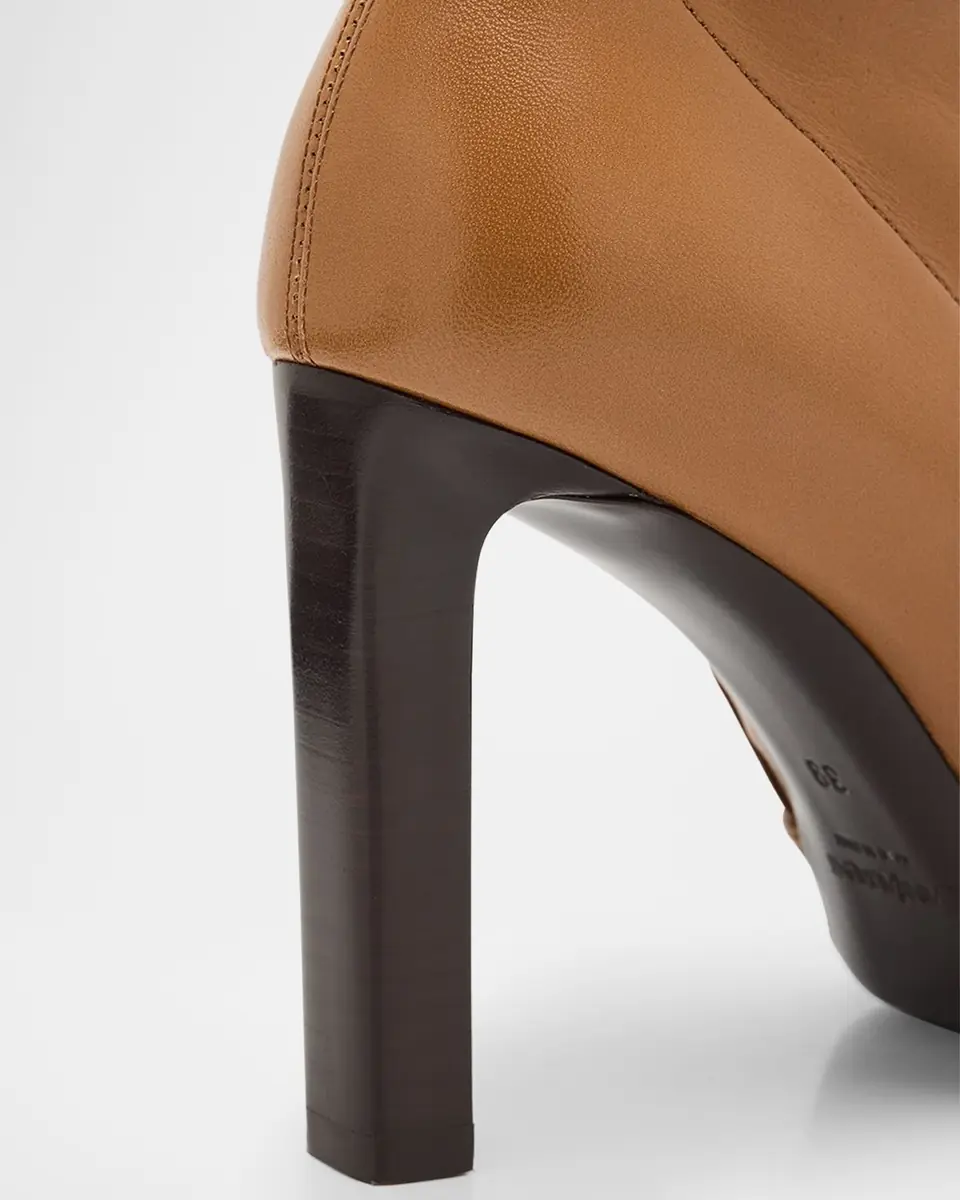 Saint Laurent Francoise Smooth Leather Knee-High Boots | Thumbnail 4