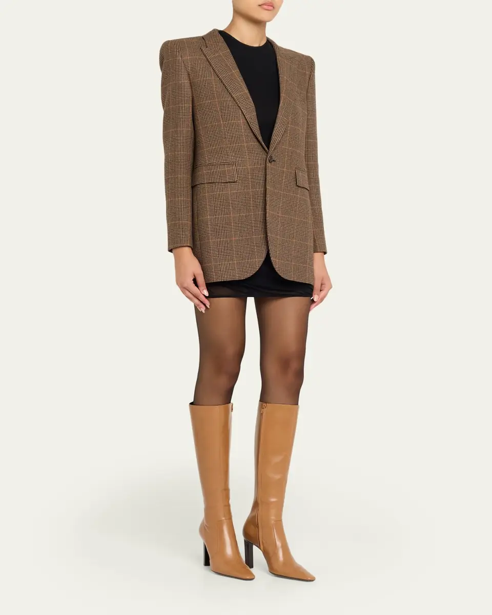 Saint Laurent Francoise Smooth Leather Knee-High Boots | Thumbnail 8