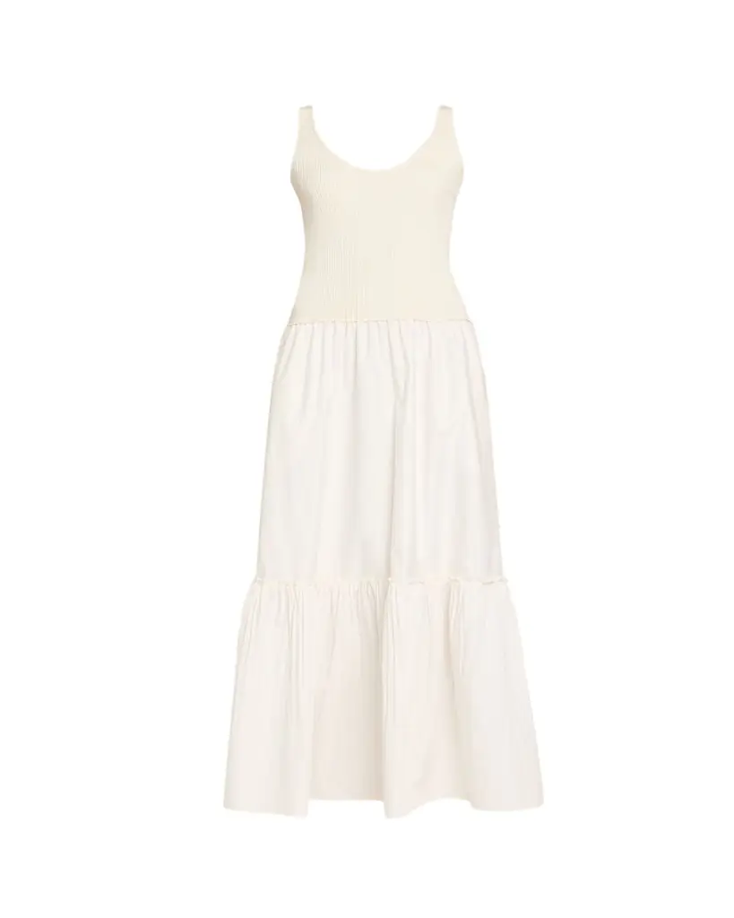 Ramy Brook Dawson Mixed-Media Maxi Dress