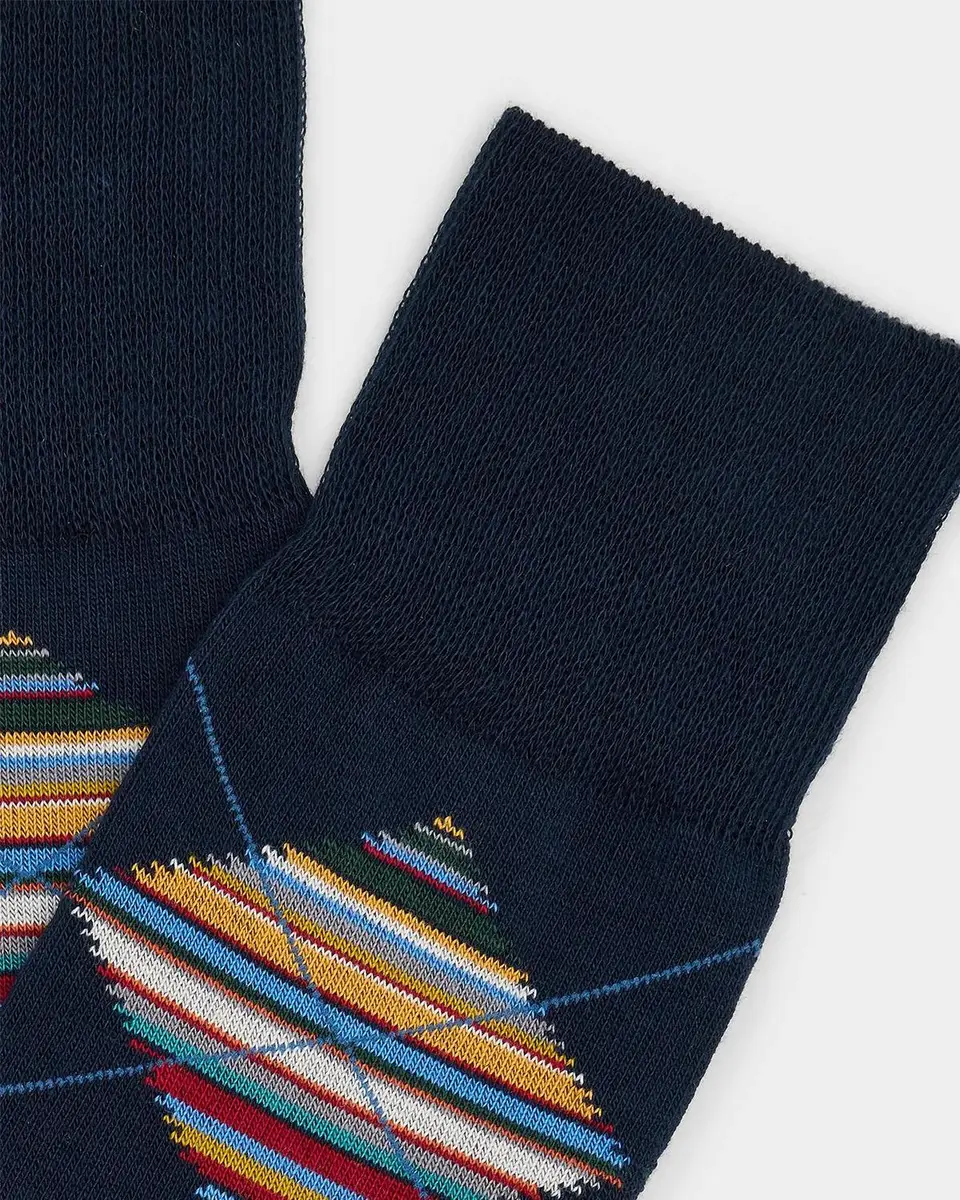 Paul Smith Men's Argyle Signature Stripe Crew Socks | Thumbnail 2 Paul Smith Men's Argyle Signature Stripe Crew Socks | Thumbnail 2